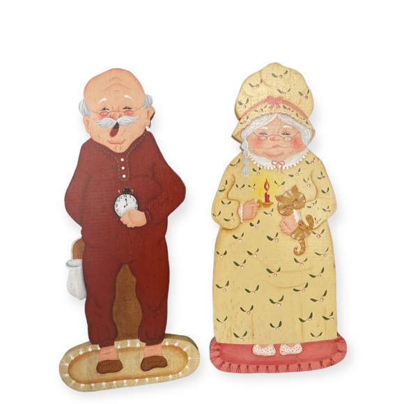 Meara Other - Sale‼️Grandma & Grandpa  Wall Hangers Hand Crafted Wooden Folk Art-Preowned